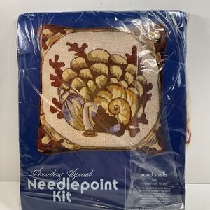 Vintage Candamar Designs, Something Special Sand Shells, Needle Point Pillow Kit